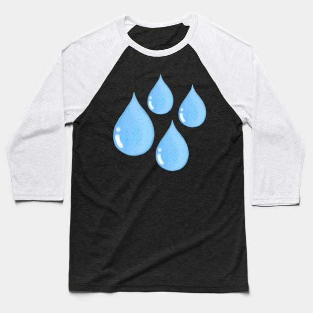 Rain Drops Baseball T-Shirt by Raihani